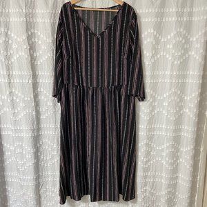 SHEIN Striped Print Smock Dress